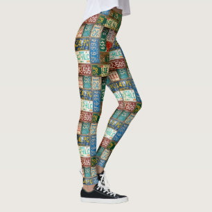 Sammlung von Vintagen Lizenzplätzen Leggings