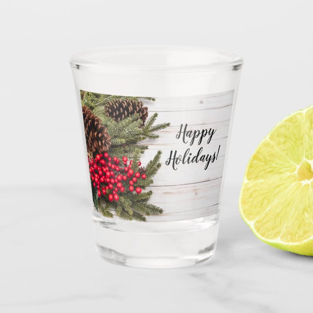 Sammlung Wreath und Holly Holiday Schnapsglas (Vorderseite)