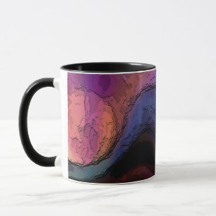 Sammlungskunst Tasse abstrakte Landschaft Tiefenfa