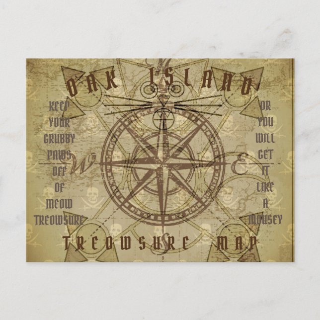 SAMMY DABADDABUCCOS OAK ISLAND FEIERTAGSPOSTKARTE (Vorderseite)