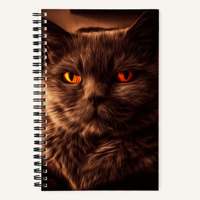 "Sammy Midnight" Kitty Spiral Notebook Notizbuch (Vorderseite)