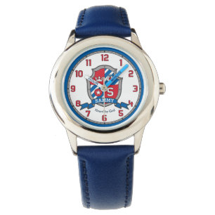 Sammy name bedeutet Buchstabe S Wappen Roter Blaue Armbanduhr