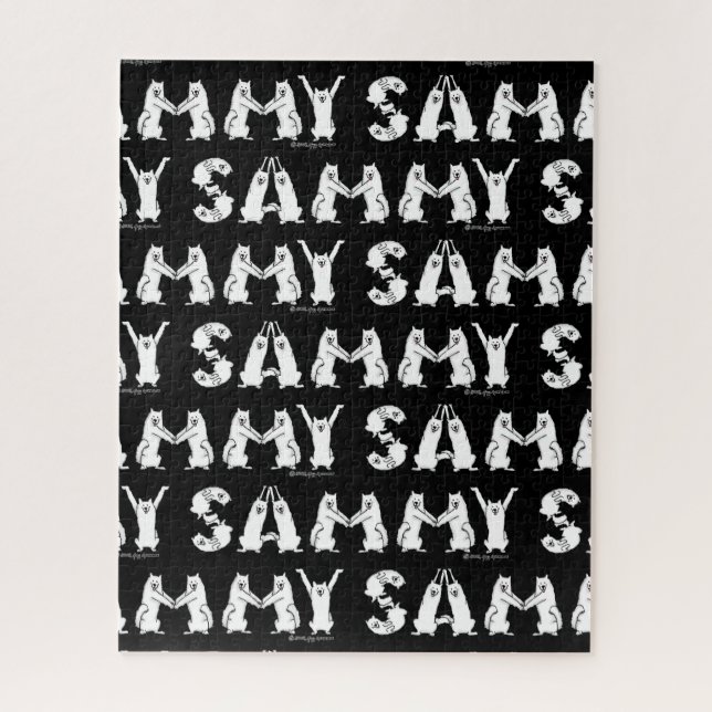 Sammy schrieb in Samoyed Dog Letters Puzzle (Vertikal)