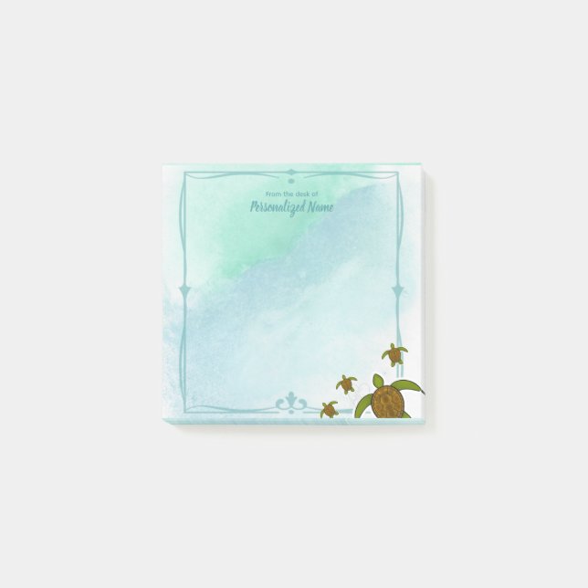 Sammy Sea Turtle Post-it Klebezettel (Vorderseite)