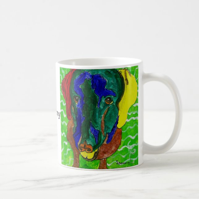 Sammys doppelte Hündchen-Tasse Kaffeetasse (Rechts)