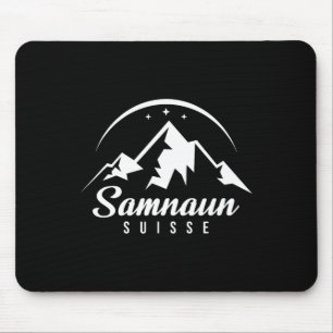 Samnaun Schweiz Skigebiet Skifahren Snowboarden Mousepad