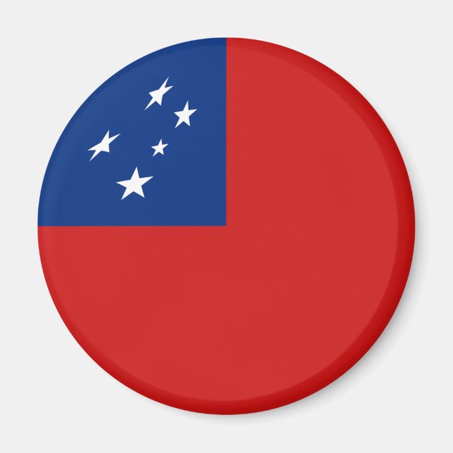 Samoa Fisheye Flag Magnet (Vorne)