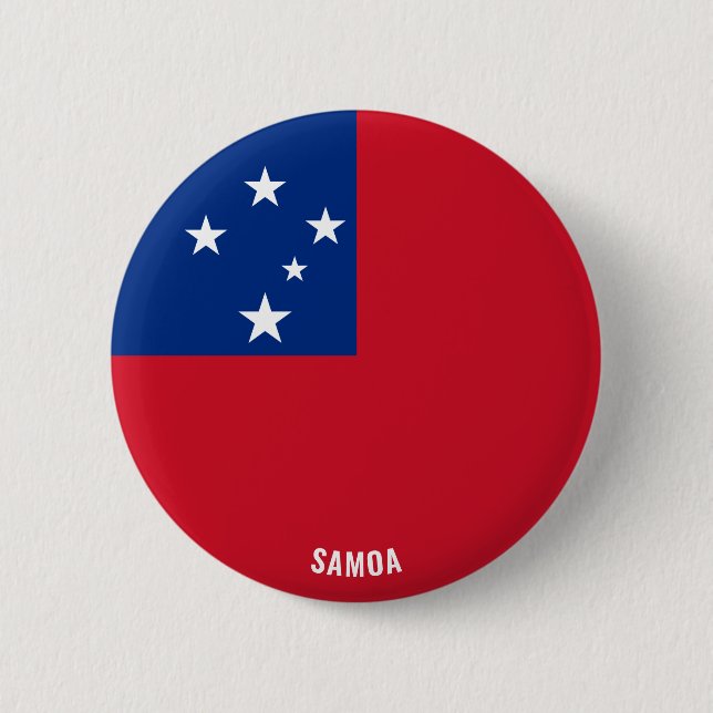 Samoa Flag Charming Patriotic Button (Vorderseite)