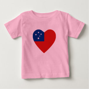 Samoa Flag Herz T - Shirt