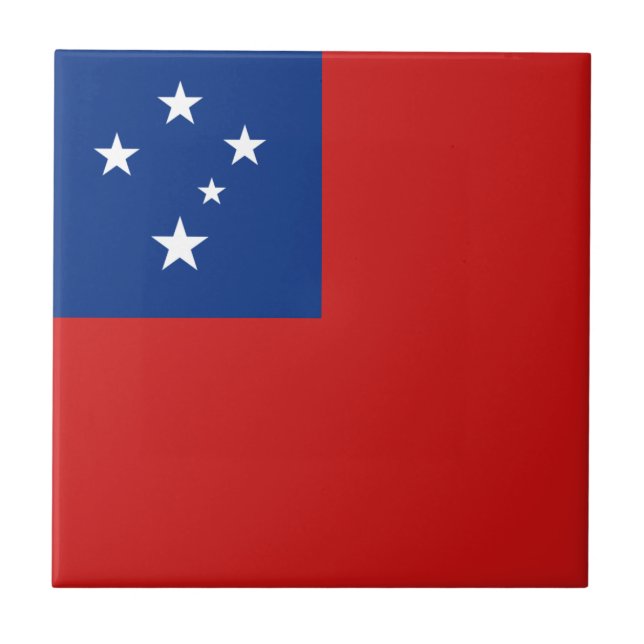 Samoa Flag Keramik Tile Fliese (Vorderseite)