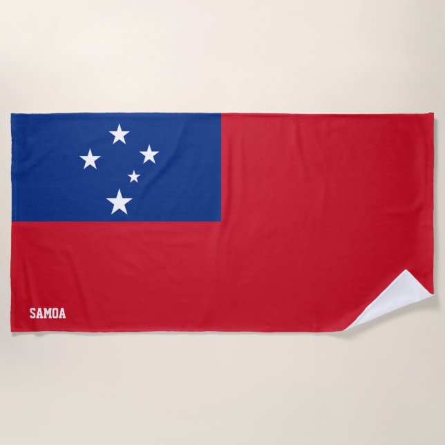 Samoa Flag Splendid Patriotic Strandtuch (Vorderseite)