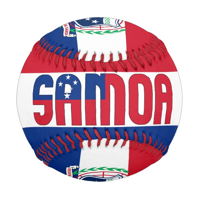 Samoa Flag und Coat of Arms Patriotic Baseball (Vorderseite)