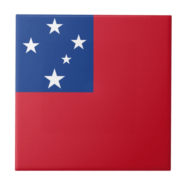Samoa-Flagge Fliese (Vorderseite)