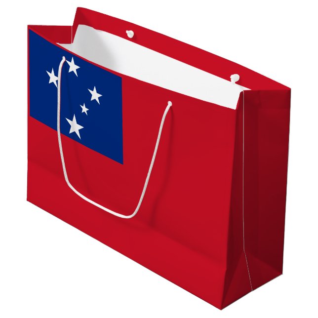 Samoa-Flagge Große Geschenktüte (Vorderseite Schrägansicht)