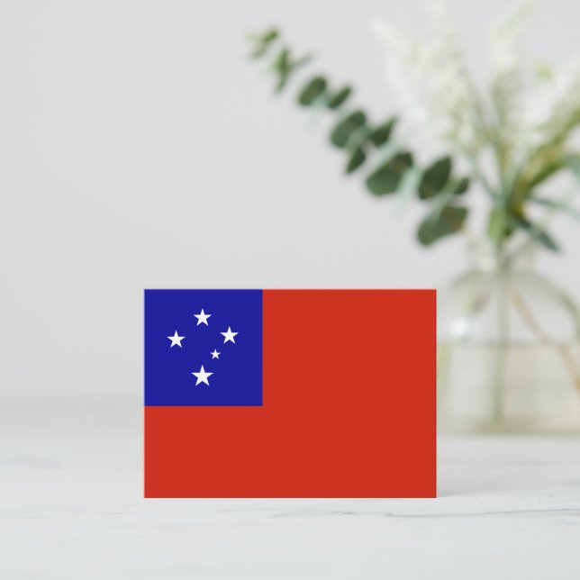 Samoa-Flagge Mitteilungskarte (Stehend Vorderseite)