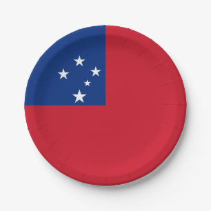 Samoa-Flagge Pappteller