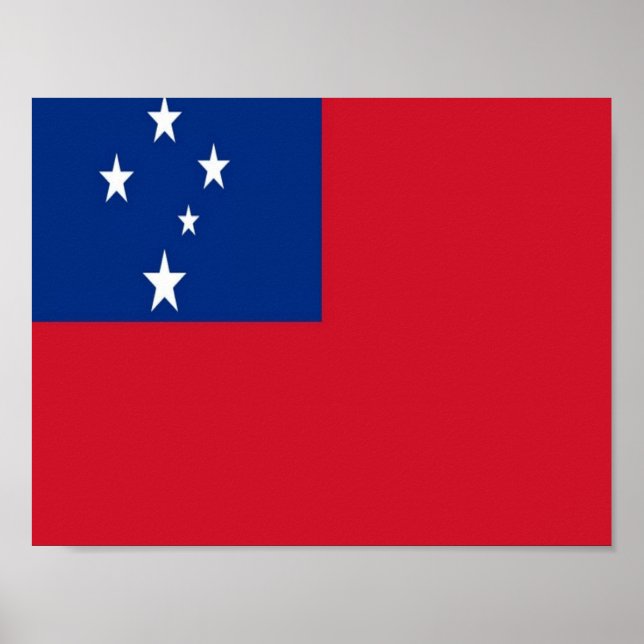 Samoa - Flagge - Poster (Vorne)