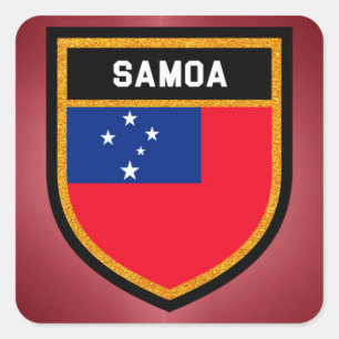 Samoa-Flagge Quadratischer Aufkleber
