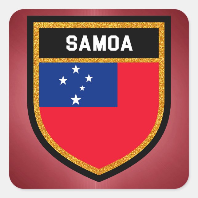 Samoa-Flagge Quadratischer Aufkleber (Vorderseite)