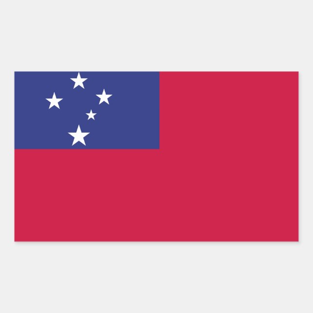 Samoa-Flagge Rechteckiger Aufkleber (Vorderseite)