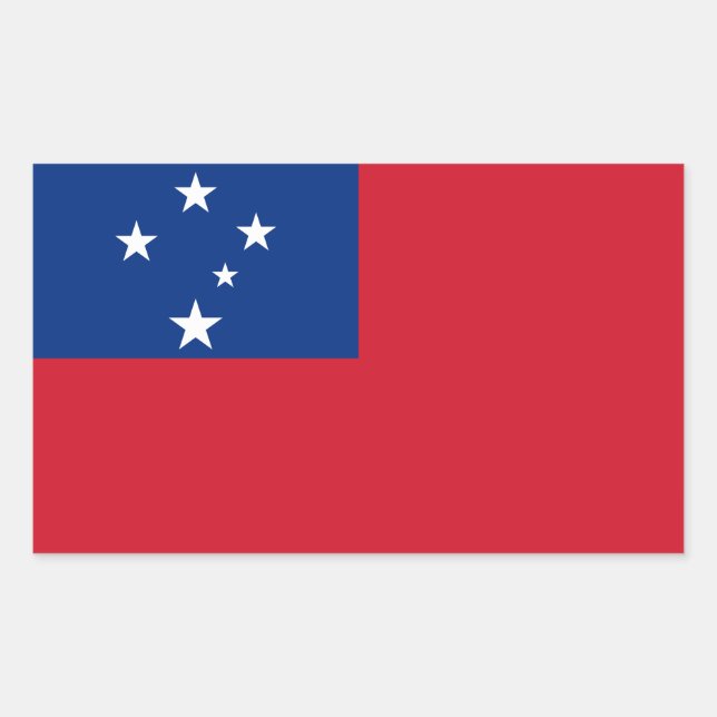 Samoa-Flagge Rechteckiger Aufkleber (Vorderseite)