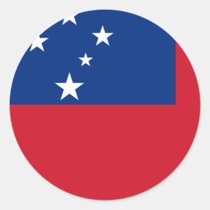 Samoa-Flagge Runder Aufkleber