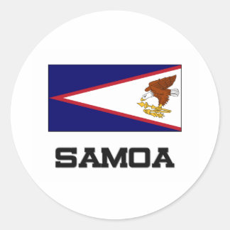 Samoa-Flagge Runder Aufkleber
