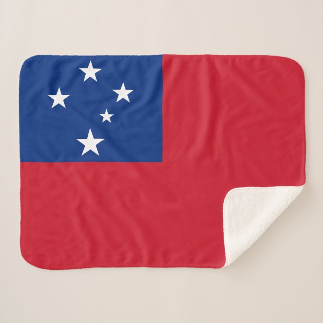 Samoa-Flagge Sherpadecke (Vorderseite (Horizontal))