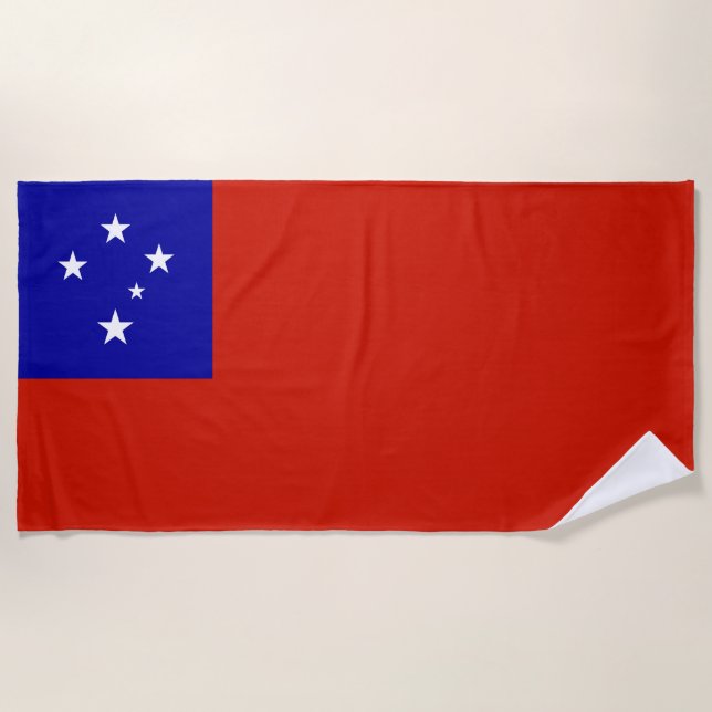 Samoa-Flagge Strandtuch (Vorderseite)