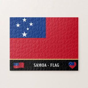 Samoa-Flagge und Samoa-Land / Samoa-Inseln Puzzle