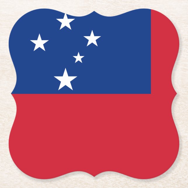 Samoa-Flagge Untersetzer (Vorderseite)