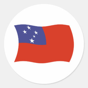 Samoa-Flaggen-Aufkleber Runder Aufkleber