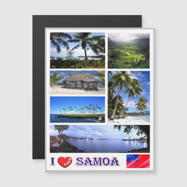 Samoa - I Liebe - Magnetkarte (Vorne/Hinten)