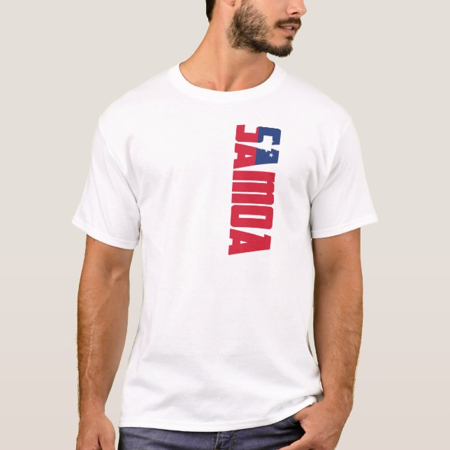 Samoa-Inseln Flagge T-Shirt (Vorderseite)