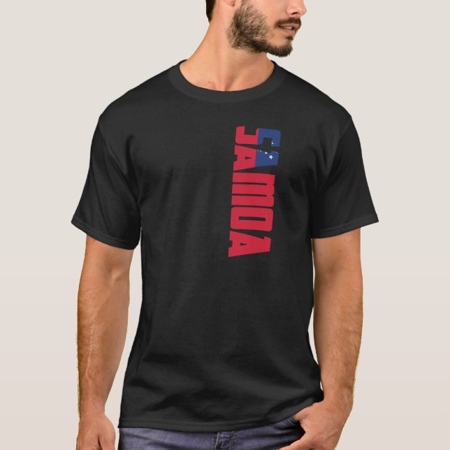 Samoa-Inseln Flagge T-Shirt (Vorderseite)