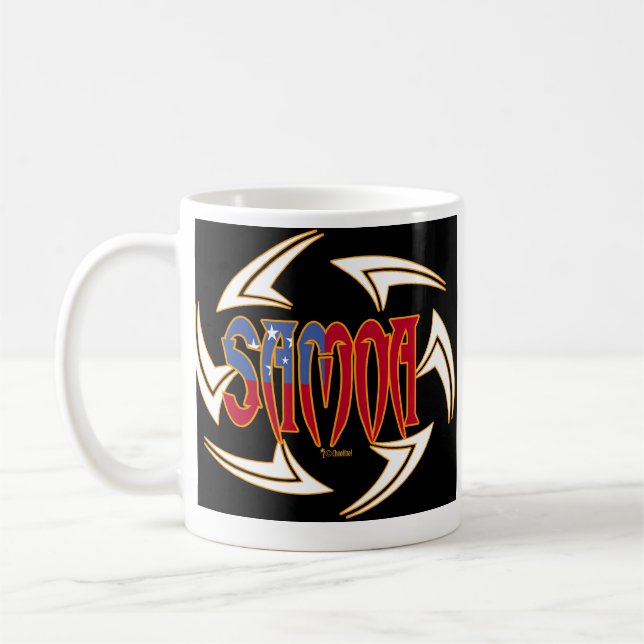 Samoa-Inseln Stammes- Schwarzes Tasse (Links)