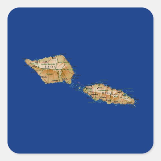 Samoa Map Sticker (Vorderseite)