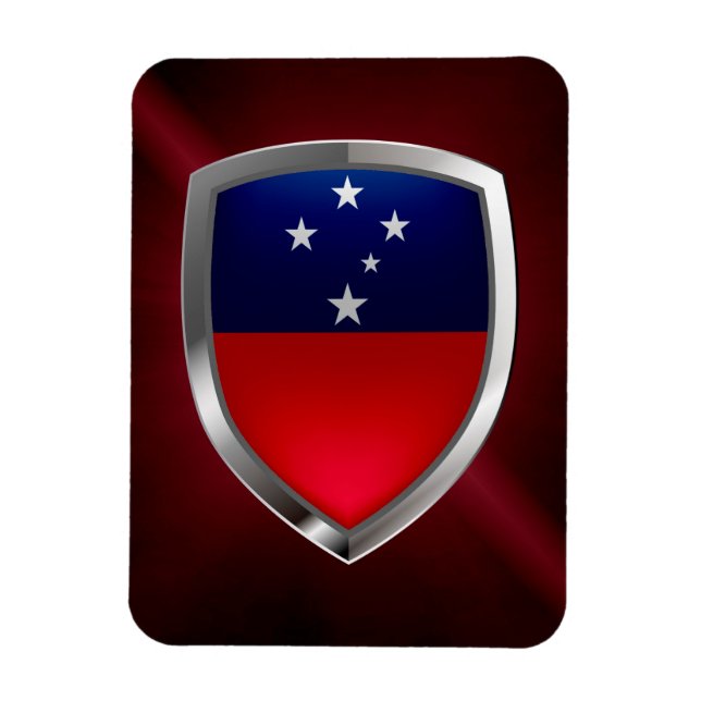 Samoa Metallic Emblem Magnet (Vertikal)