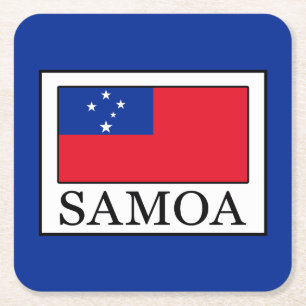 Samoa Rechteckiger Pappuntersetzer