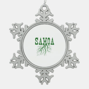Samoa Roots Kunst, Dichtung und Musik Schneeflocken Zinn-Ornament