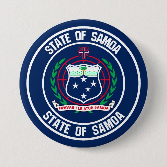 Samoa Round Emblem Button (Vorderseite)