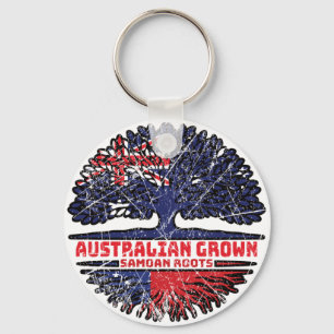 Samoa Samoan Australian Australia Tree Roots Flag Schlüsselanhänger