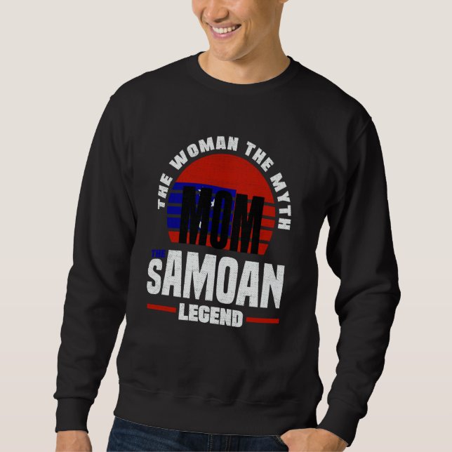 Samoa Samoan Samoa-Flagge Muttertag Sweatshirt (Vorderseite)