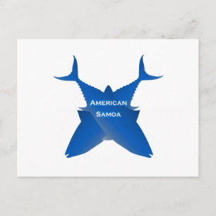 Samoa-Thunfisch (blau) Postkarte