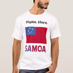 Samoa und personalisierte samoanische Flagge  T-Shirt