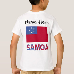 Samoa und samoanische Flagge mit Ihrem Namen T-Shirt