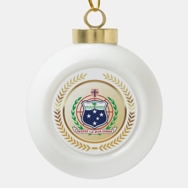 Samoa-Wappen Keramik Kugel-Ornament (Vorderseite)