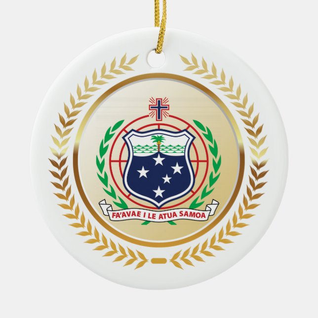 Samoa-Wappen Keramik Ornament (Vorne)