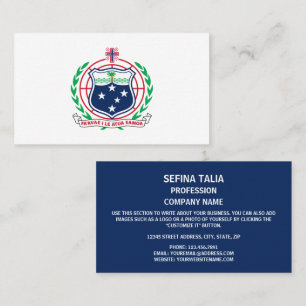 Samoa-Wappen, Samoa Visitenkarte