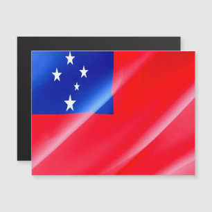 Samoa - Waving Flag - Magnetkarte